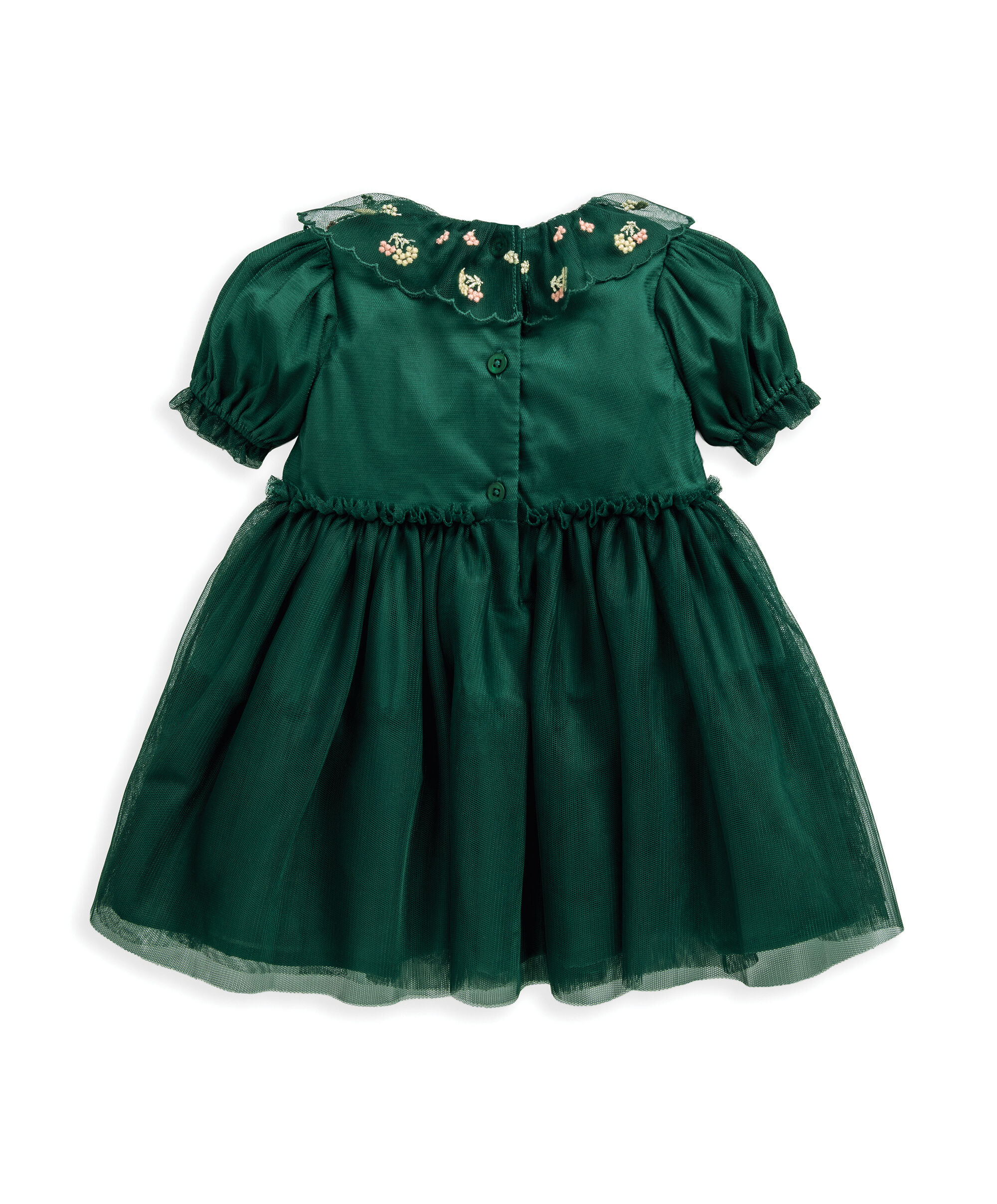 Deep Green Mesh Tulle Dress image number 3