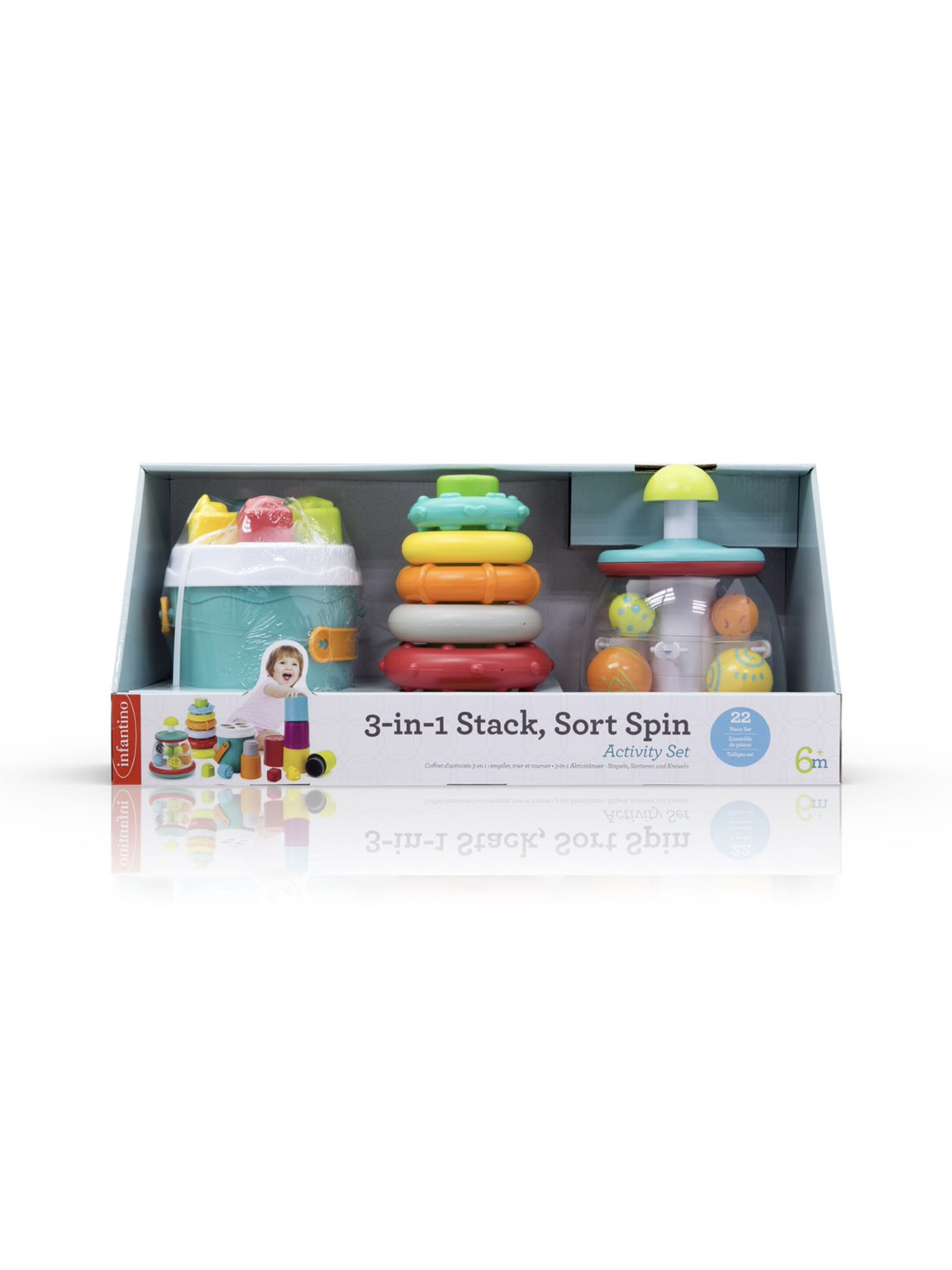 Infantino 3-in-1 Stack, Sort Spin Activity Set image number 2