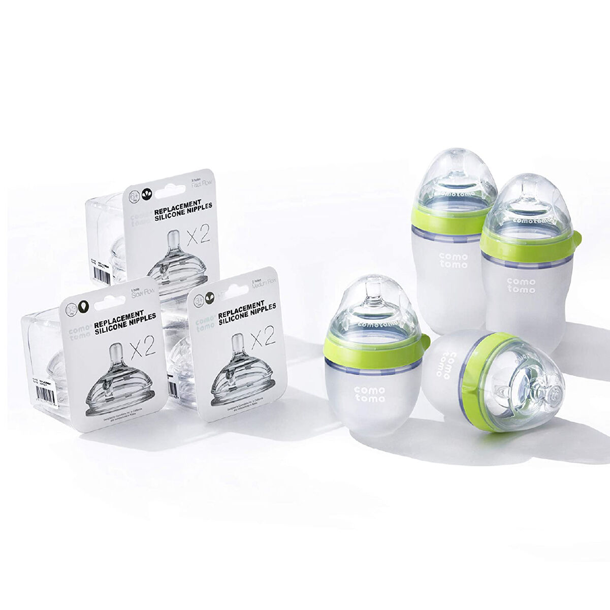 Comotomo Baby Feeding Bottle Bundle Green image number 3