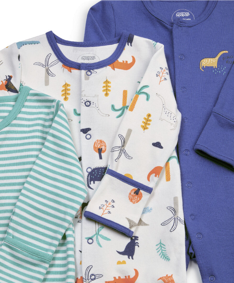 Dino Sleepsuits 3 Pack image number 2