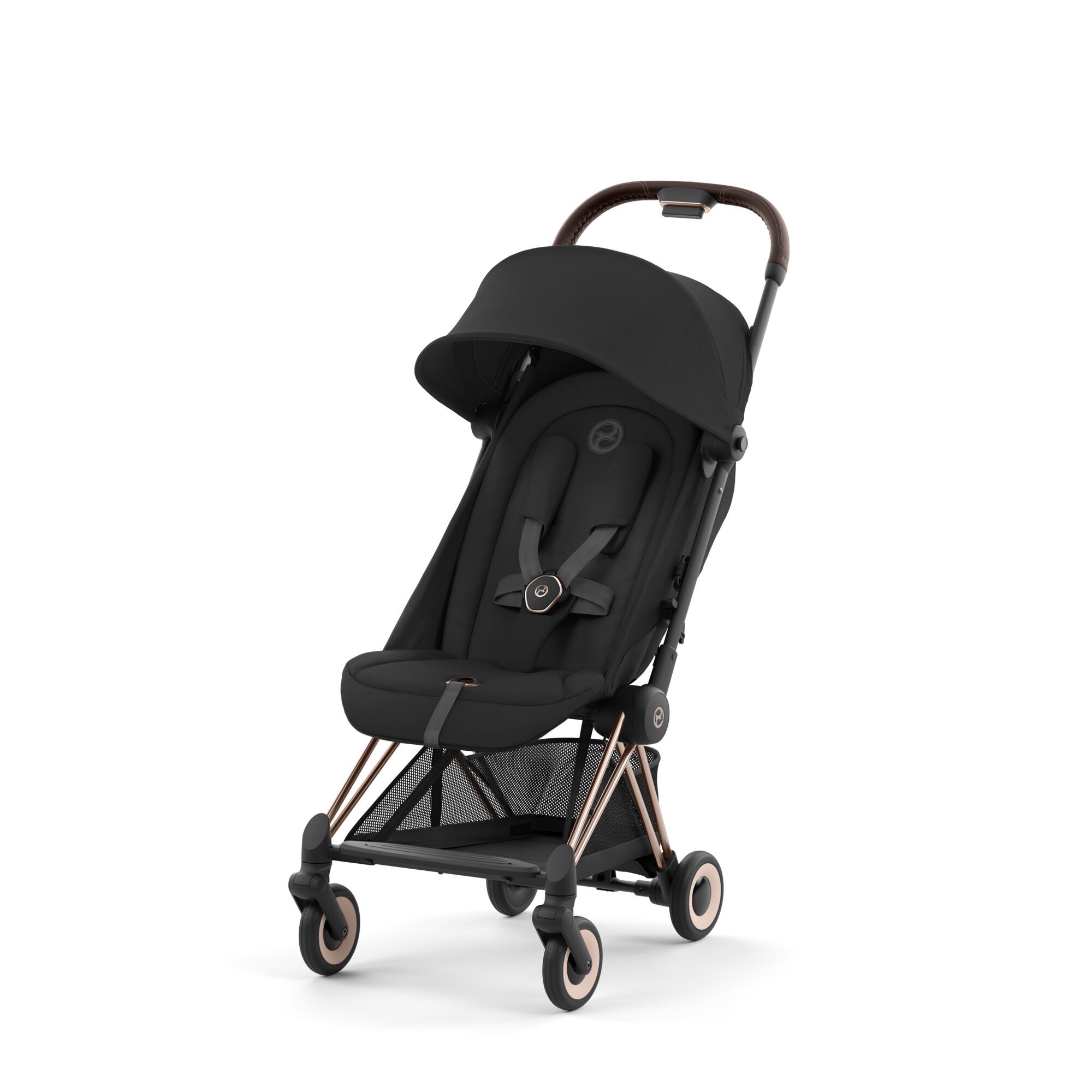 Cybex Coya Cabin Approved Stroller Sepia Black with Rose Gold Frame