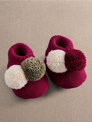 Mamas & Papas Knitted Pom Pom Booties