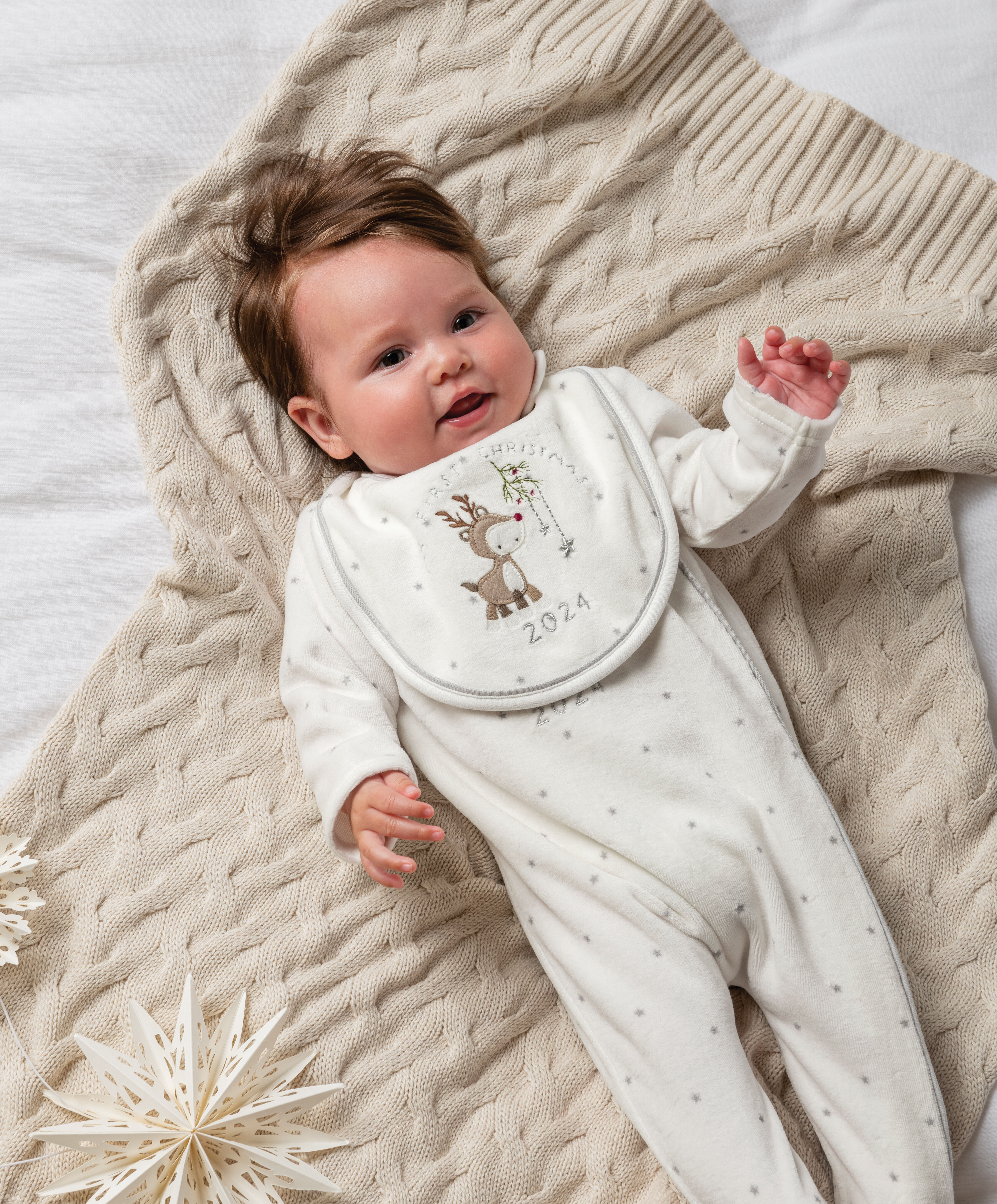 My First Christmas Bib - White image number 1