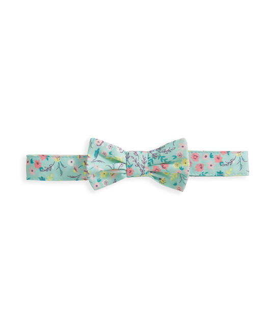 Green Shirt With Floral Bowtie image number 3