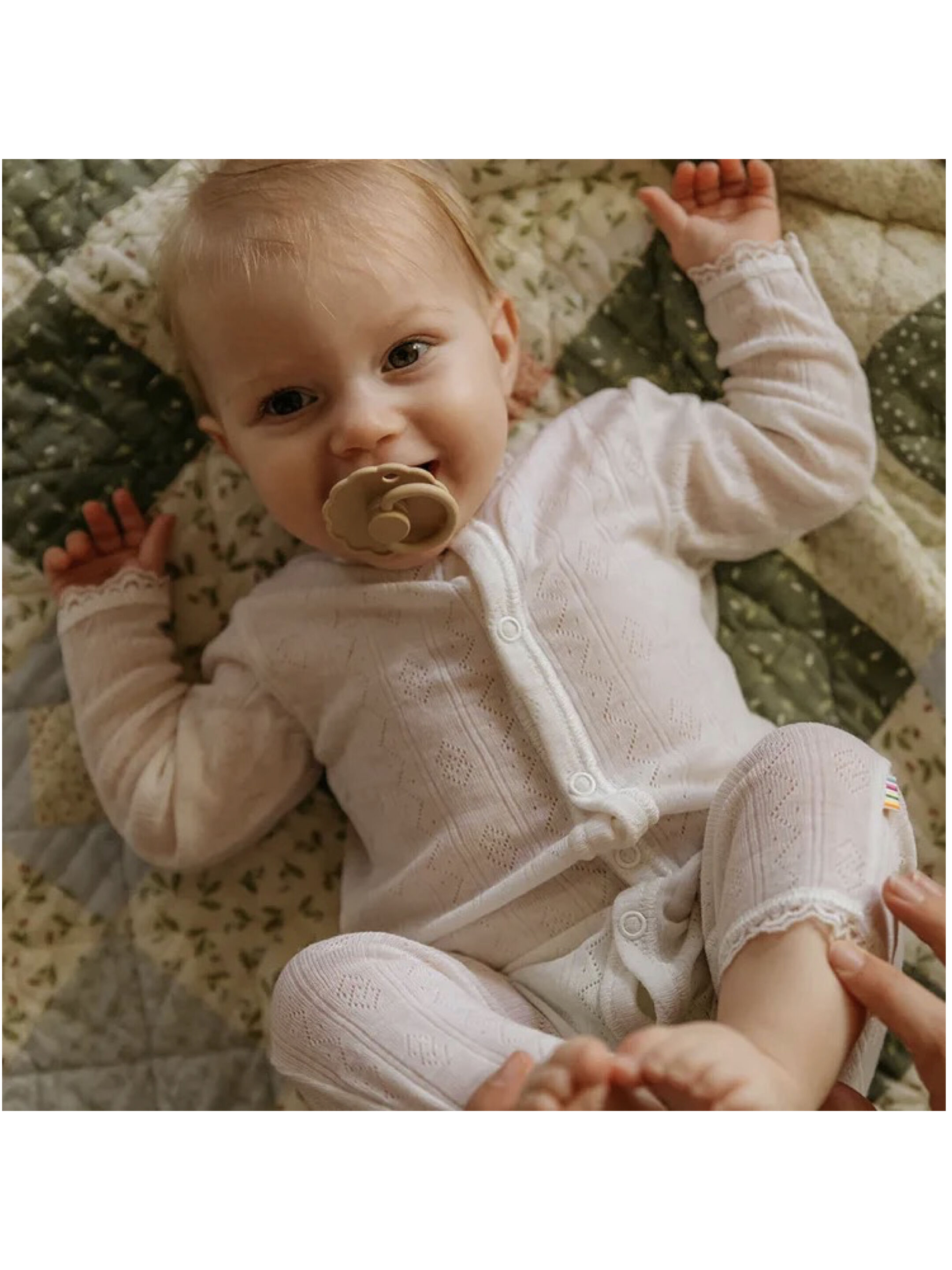 FRIGG Daisy Silicone Baby Pacifier 6-18M 2-Pack Aurora/Croissant - Size 2 image number 8