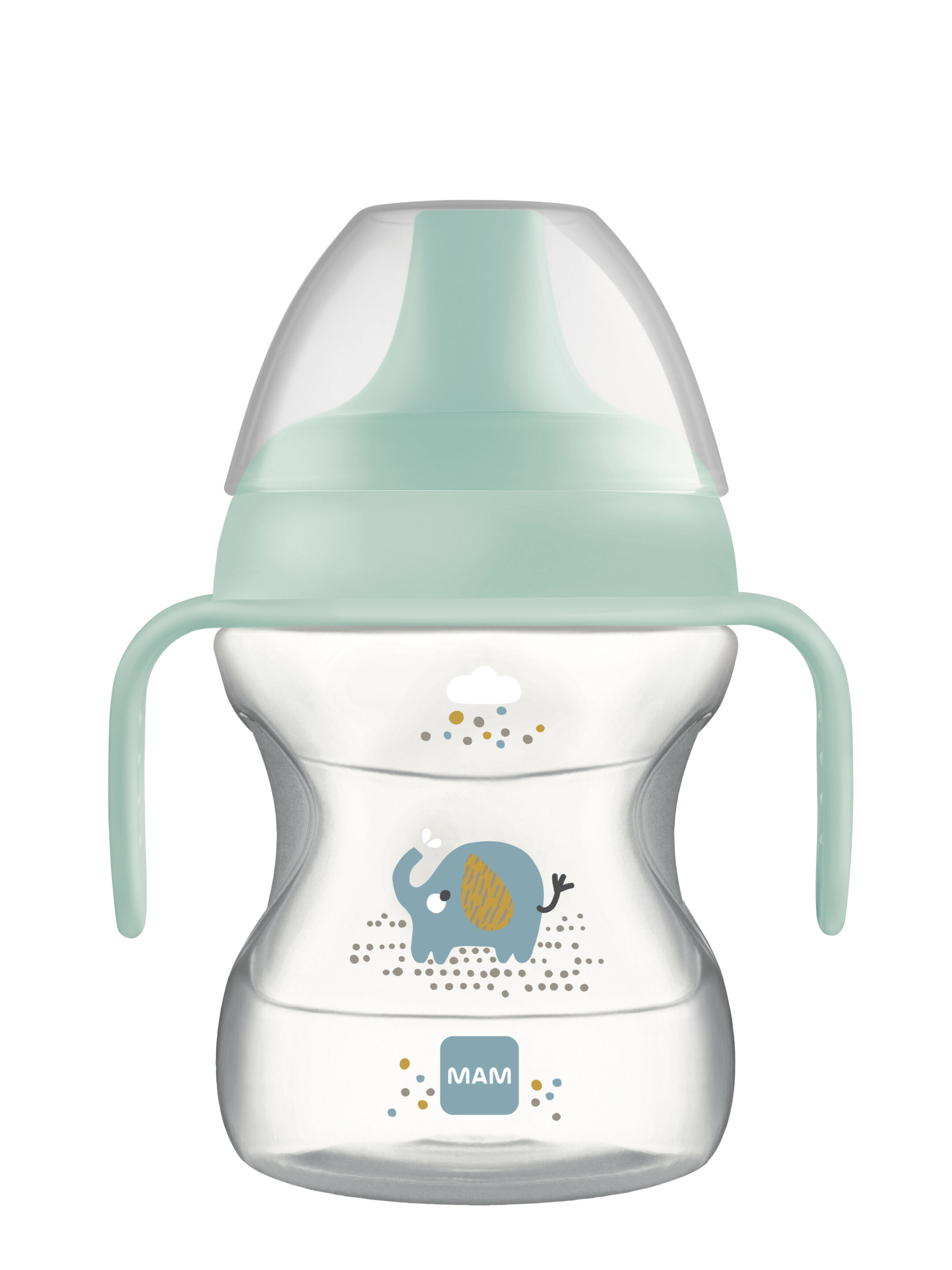 Mam Baby Learn To Drink Cup  Silicone Cup - 6 M+ | Wild Animals, Blue - 190 Ml - Pack of 1