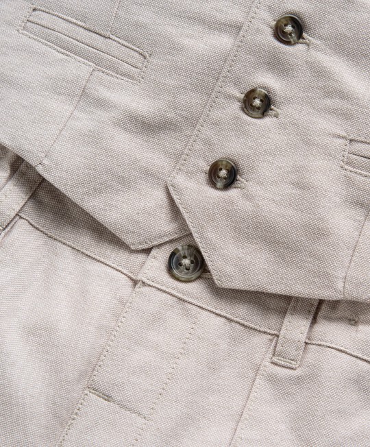 4 Piece Linen Waistcoat & Shorts Set image number 7