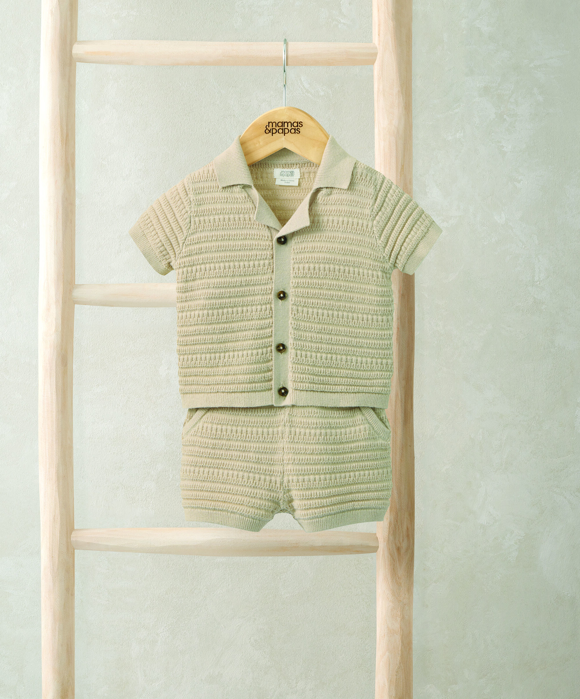 Knitted Polo Shirt & Shorts