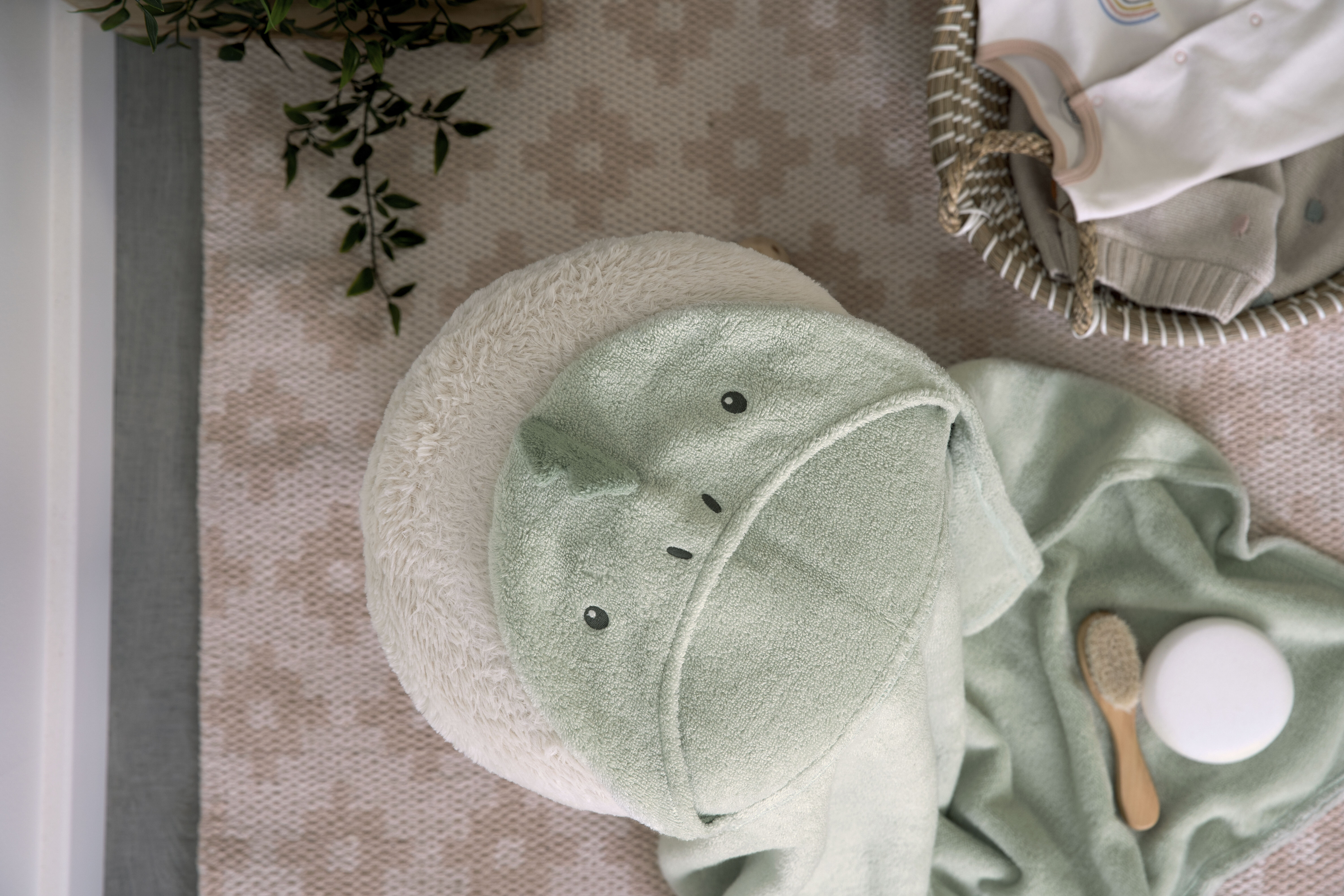 Hooded Baby Towel - Dinosaur image number 4