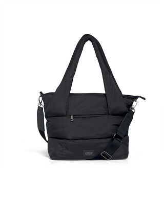 Quilted Tote Bag - Black