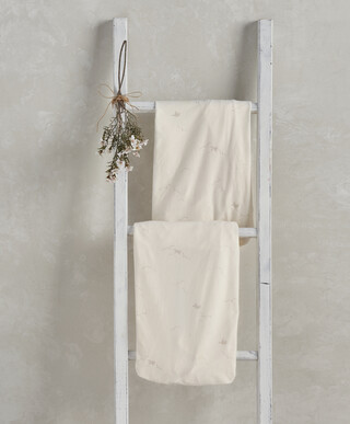 2 Cotbed Fitted Sheets Cream - Welcome to the World Duckling