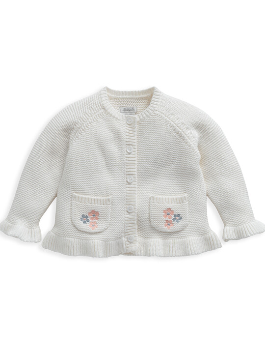 Embroidered Knitted Cardigan image number 1