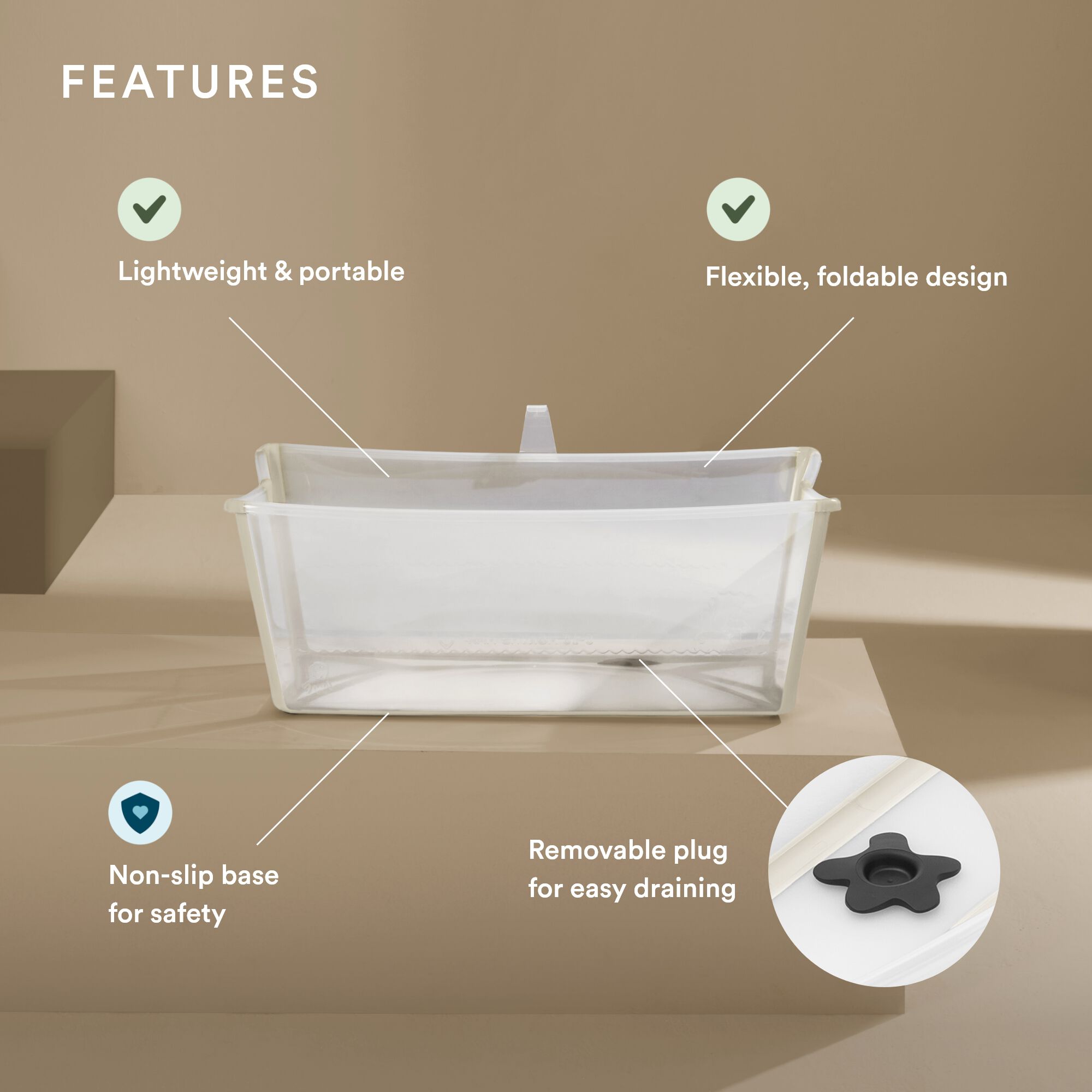 Stokke&reg; Flexi Bath&reg; | Sandy Beige image number 2