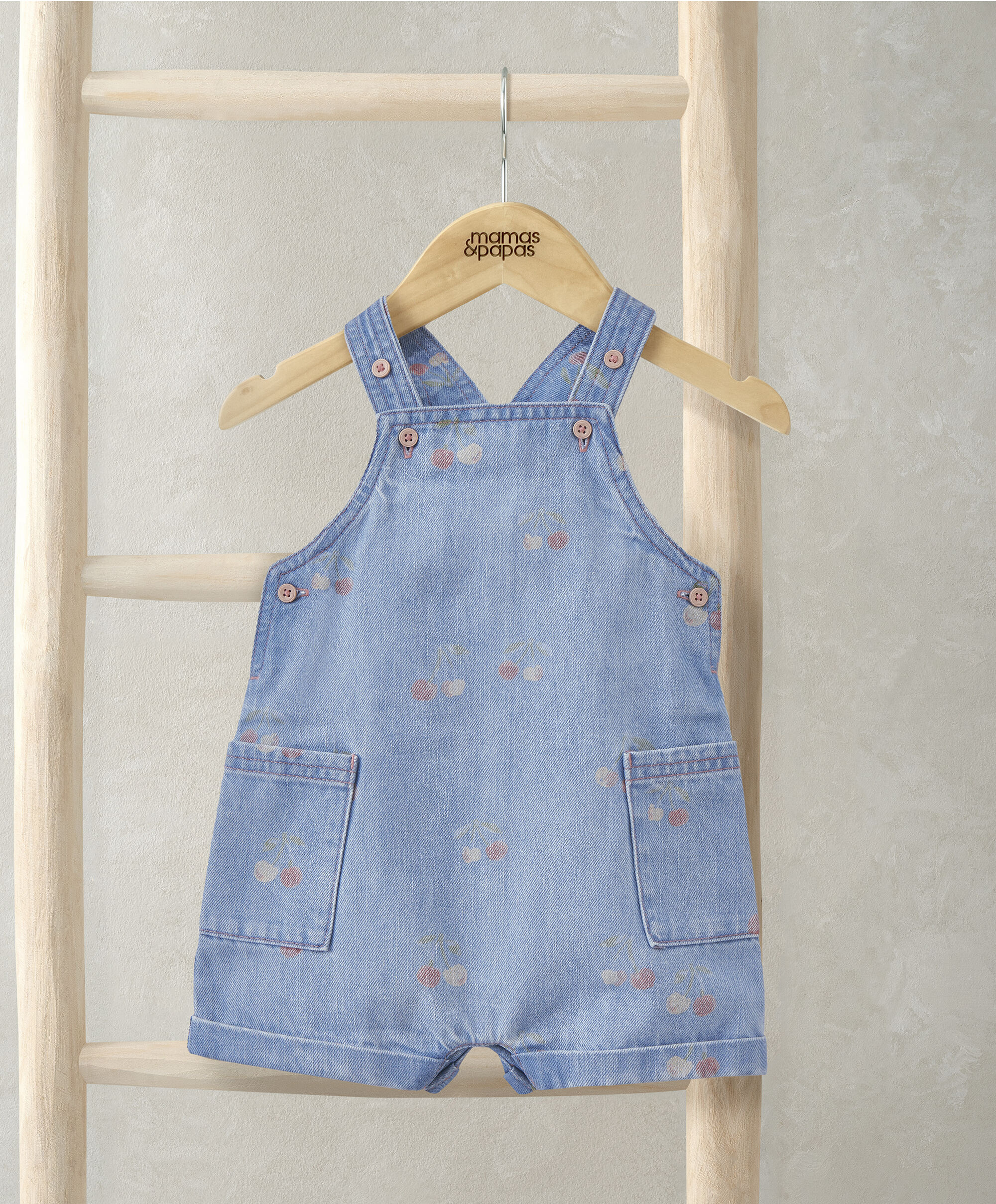 Cherry Denim Dungarees 