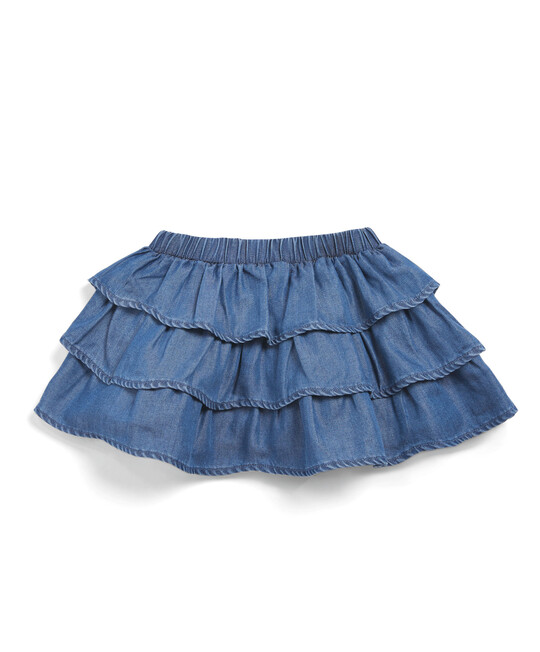 Chambray Layered Skirt image number 1