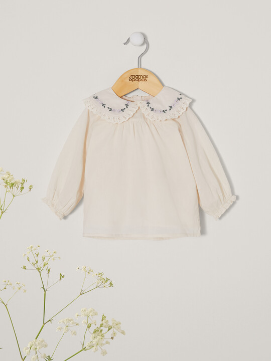 Embroidered Collar Blouse image number 3