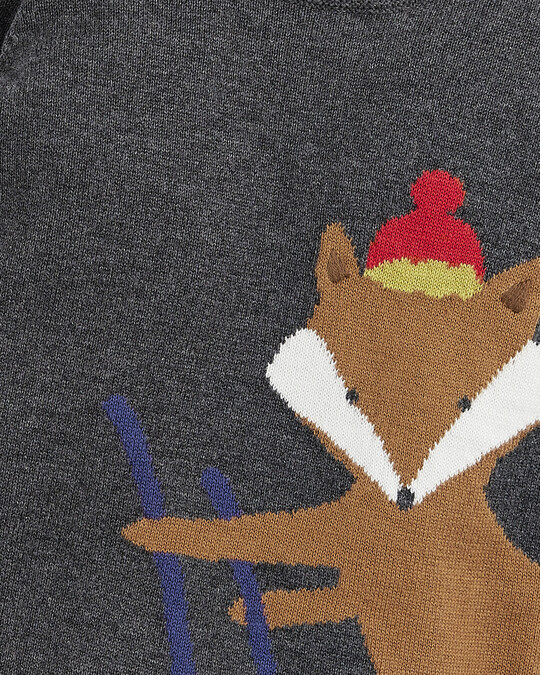 Fox Knitted Romper image number 3