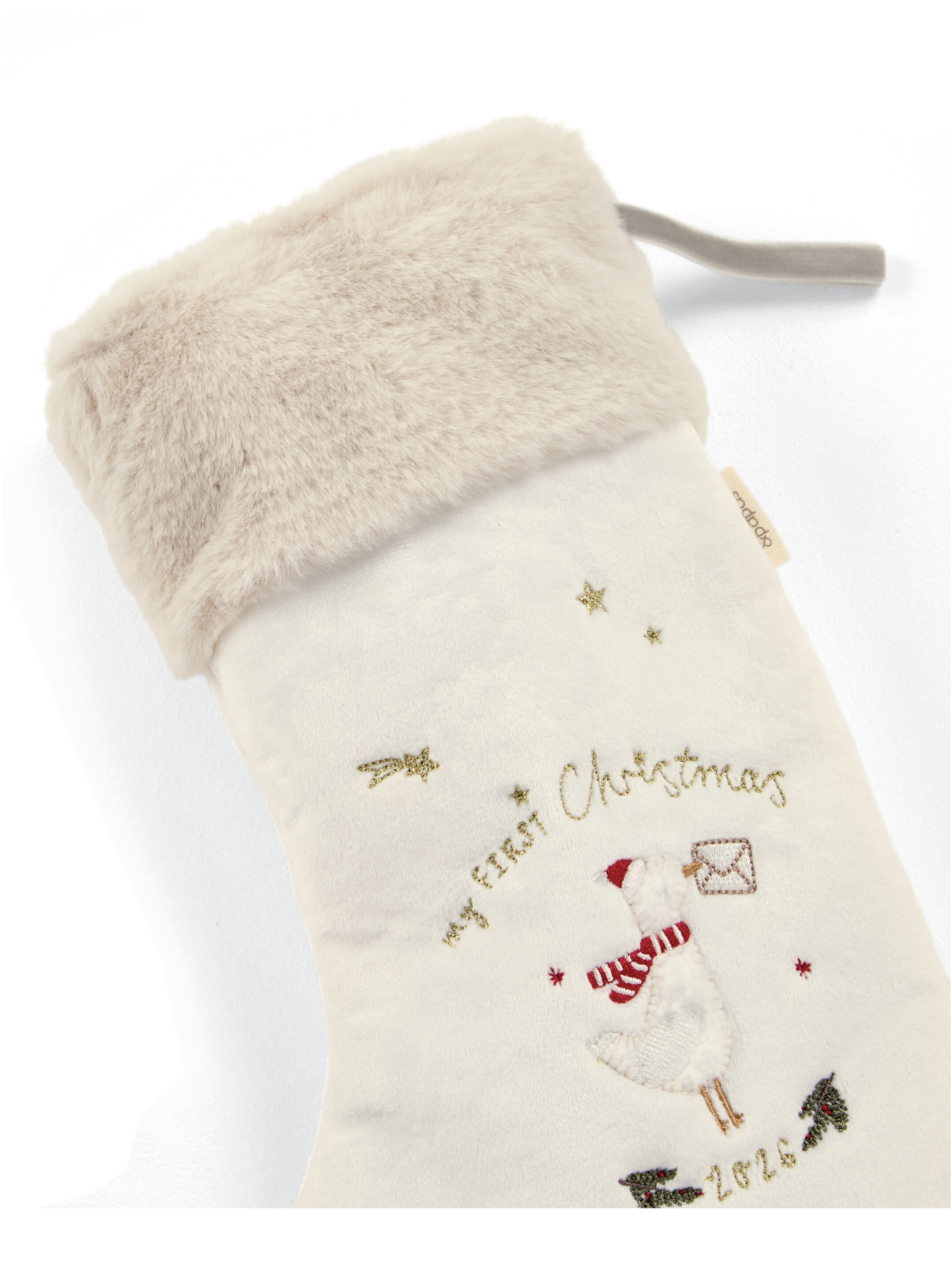 Small Stocking - White Emb 2027 image number 1