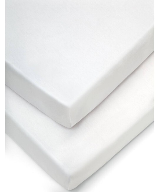 White Fitted Sheets - (Cot) Pack of 2 image number 1