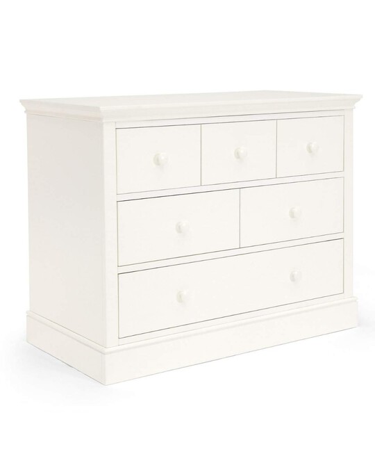 Oxford Wooden 6 Drawer Dresser & Baby Changing Unit - White image number 6