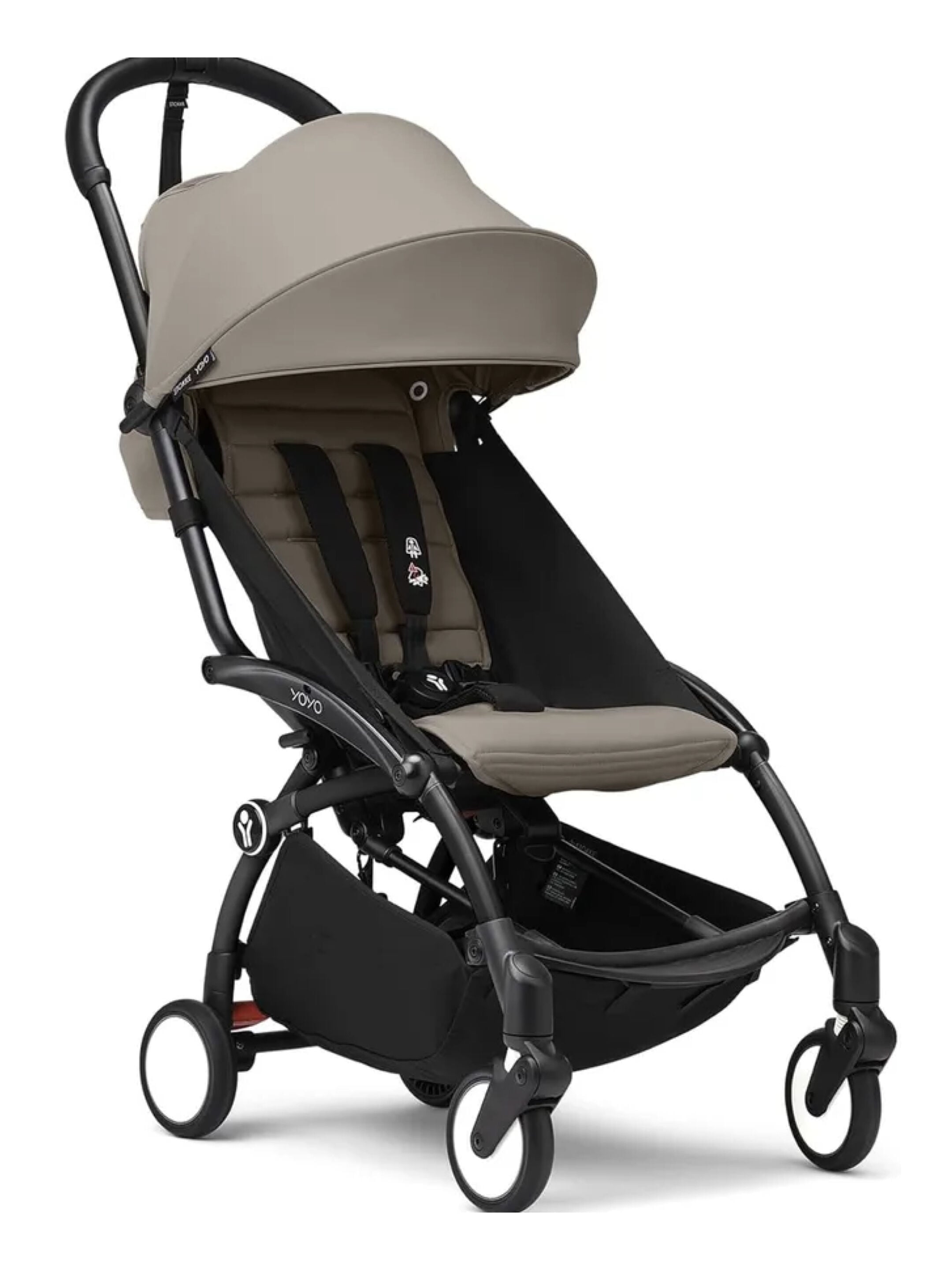 Stokke YOYO3 Black Frame with 6+ Color Pack Taupe (2 Pieces)