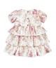 Floral Print Frill Dress - Pink & Yellow image number 3