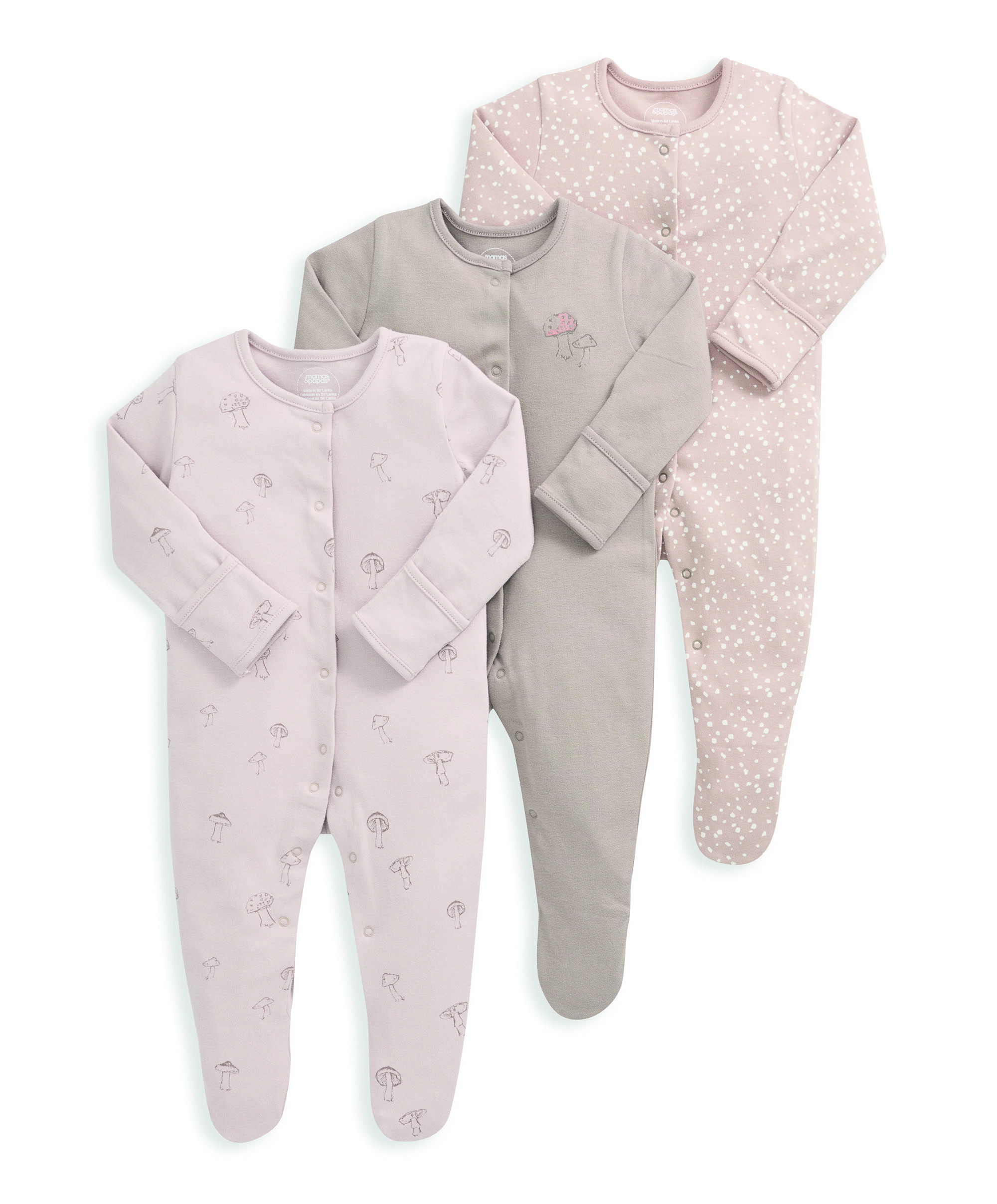 3 pack Amongst The Toadstools Sleepsuits image number 2