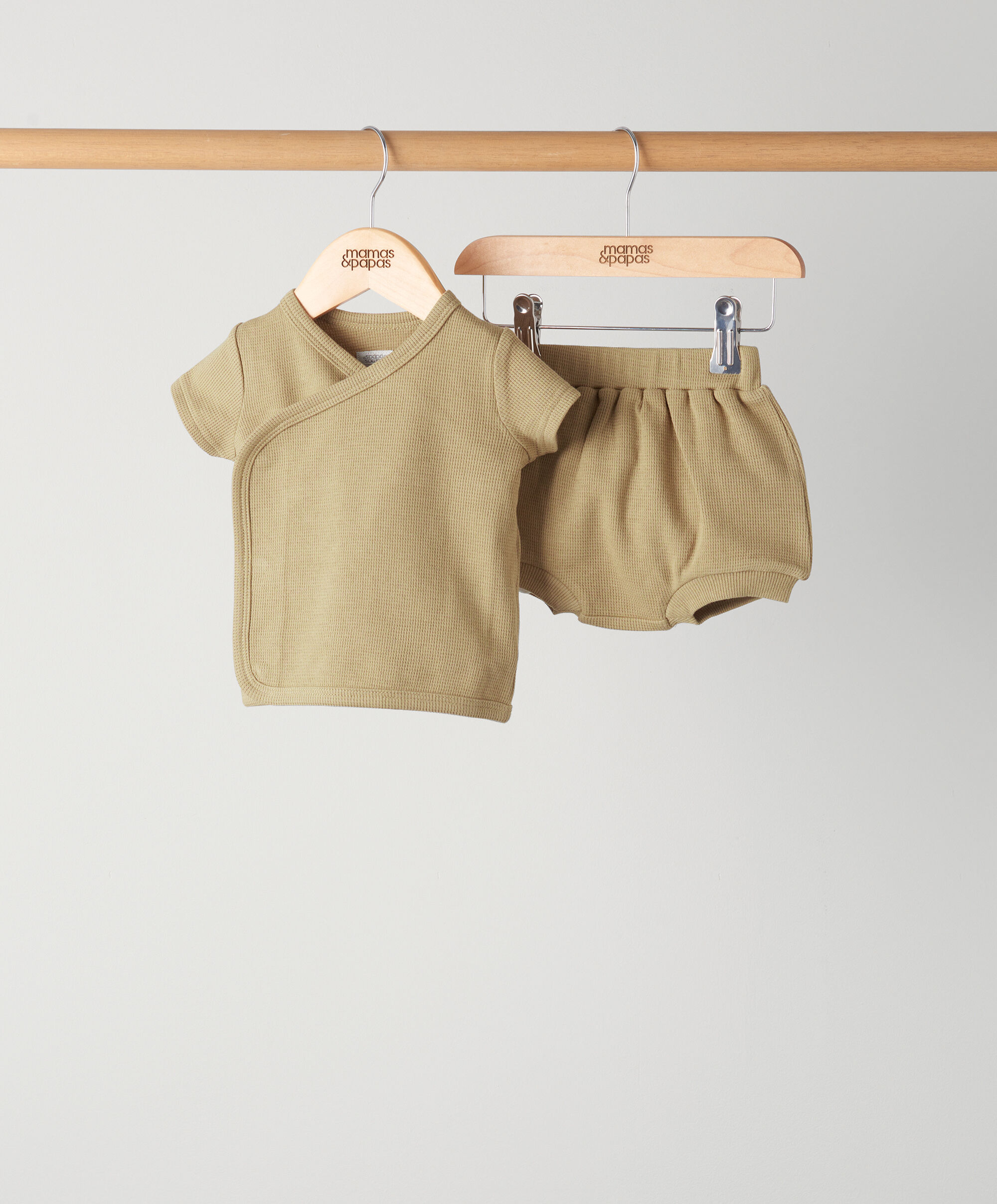 Soft Camel Waffle Textured Set - 2 Piece Set image number 1