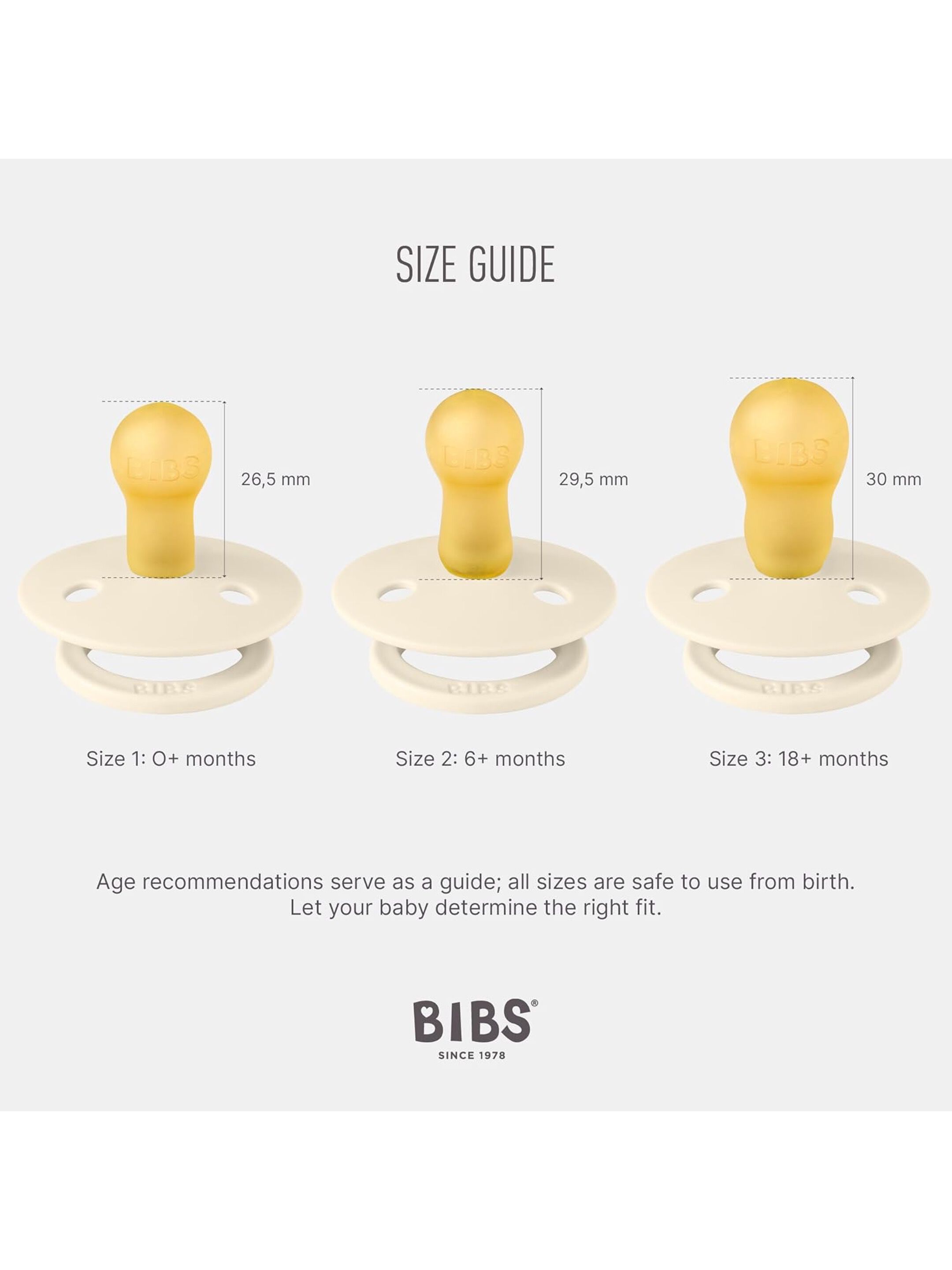 BIBS Pacifier Studio Colour 2 PACK Noor Latex Size 1 Ivory Gold image number 5