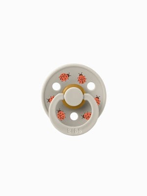 BIBS Pacifier Studio Colour 2 PACK Ladybug Latex Size 1 Blush Mix