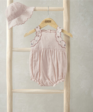 French Pink Romper & Sun Hat