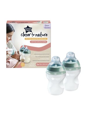 Tommee Tippee Closer to Nature Soft Feel Silicone Baby Bottles