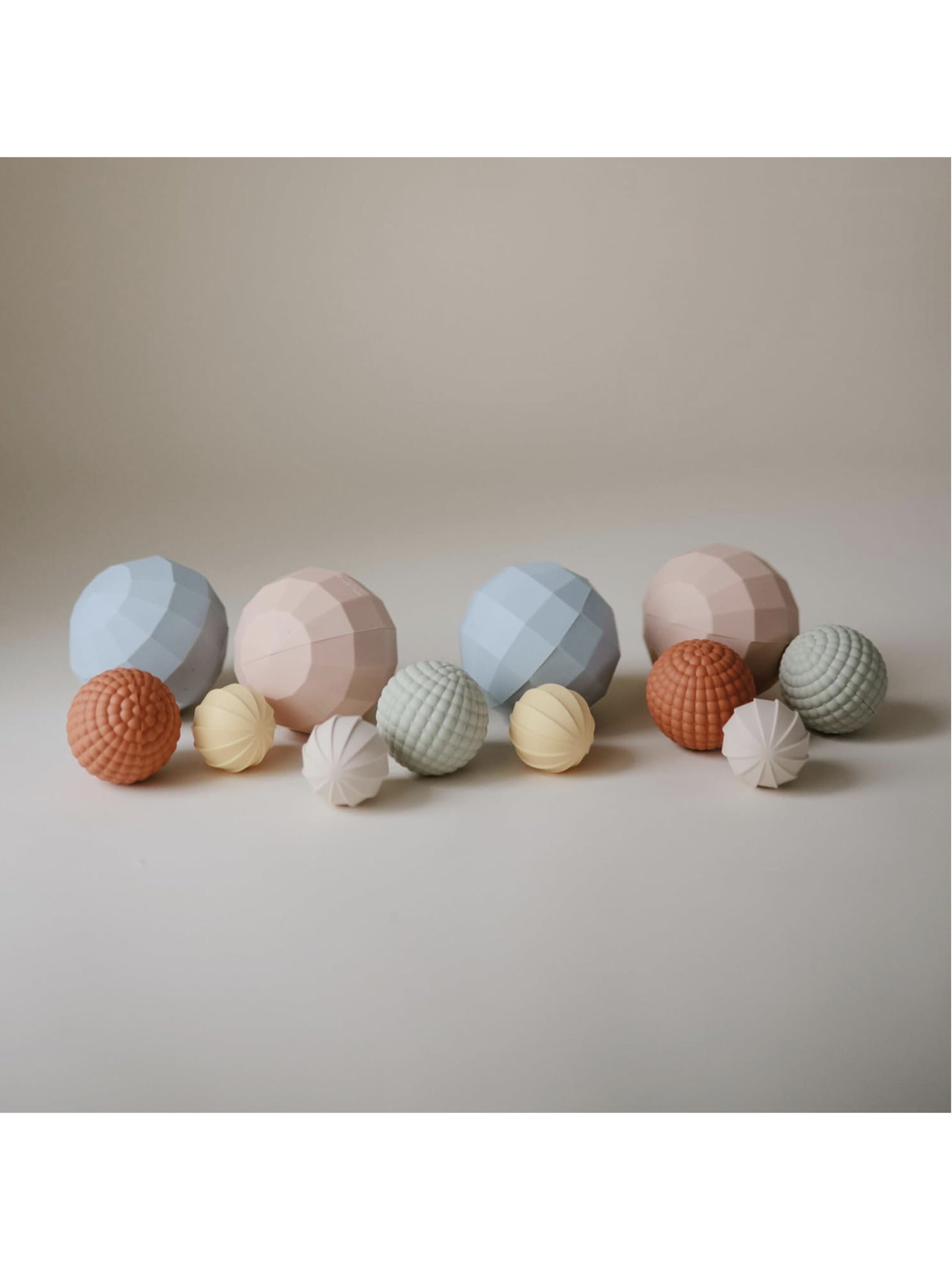 Mushie&nbsp;​​Nesting Spheres Sensory Toy Powder Blue image number 3