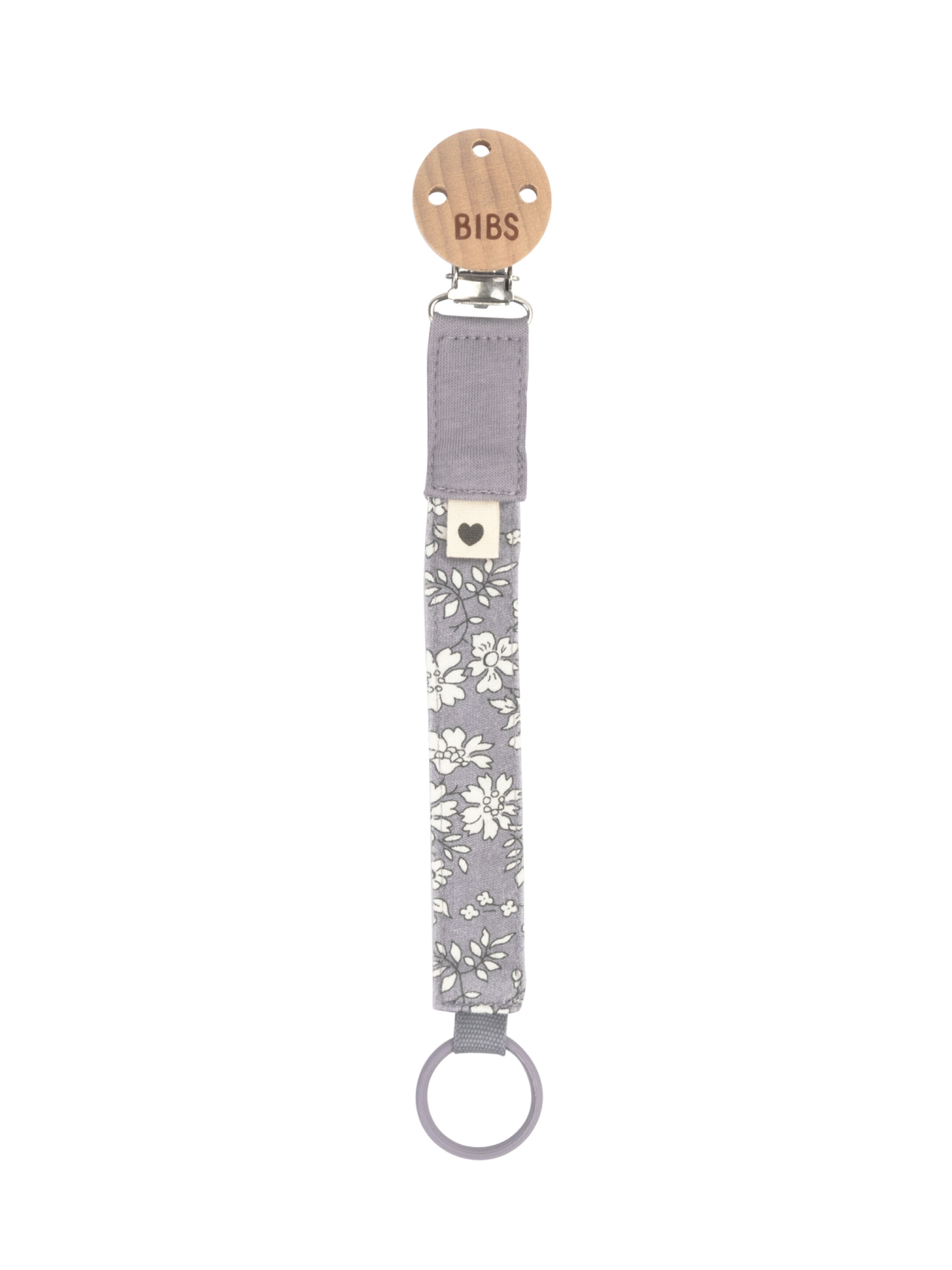 BIBS x Liberty Pacifier Clip Capel Fossil Grey