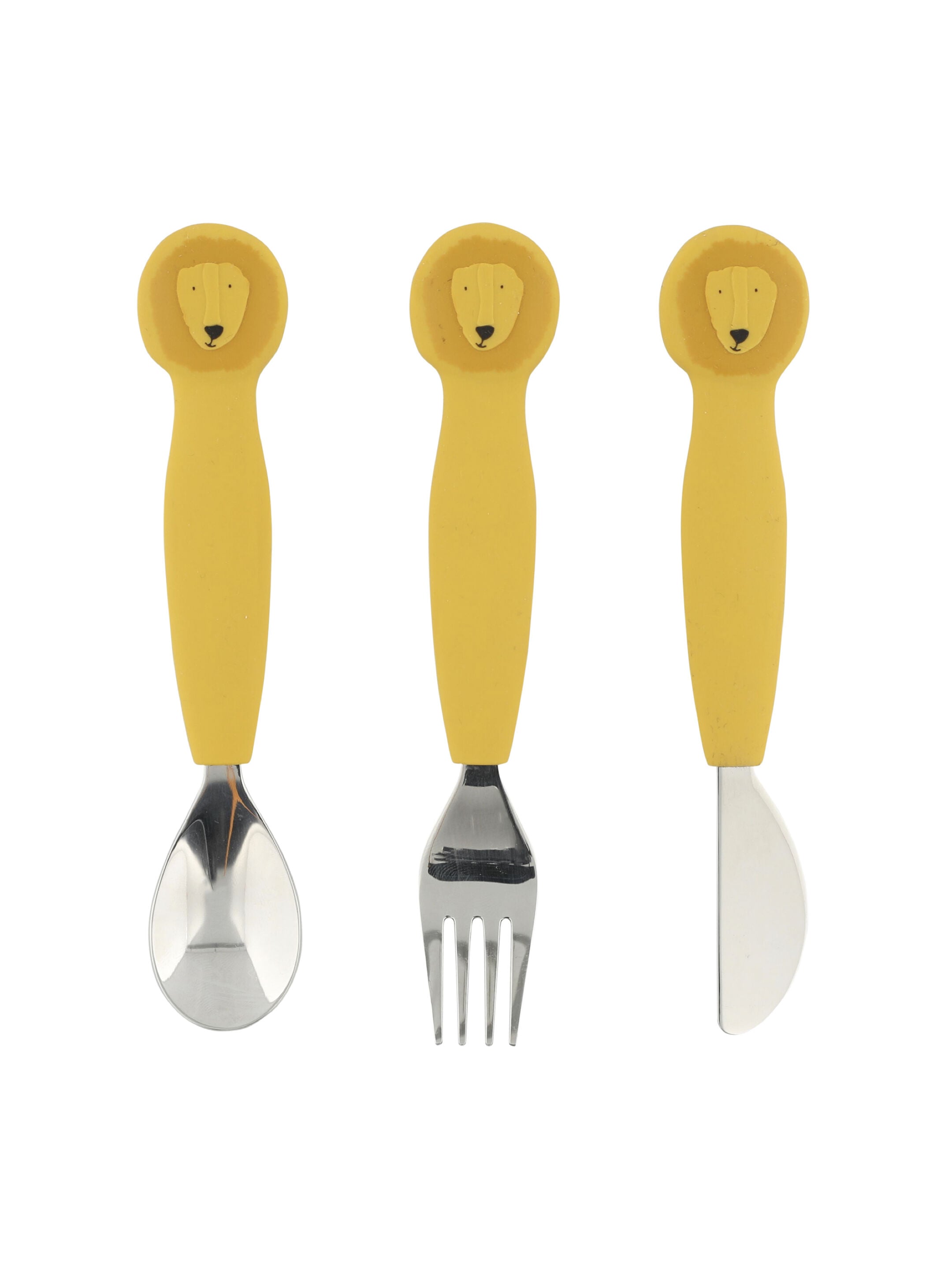 Trixie Stainless Steel Cutlery Set With Silicone Handle - Mr. Lion image number 2