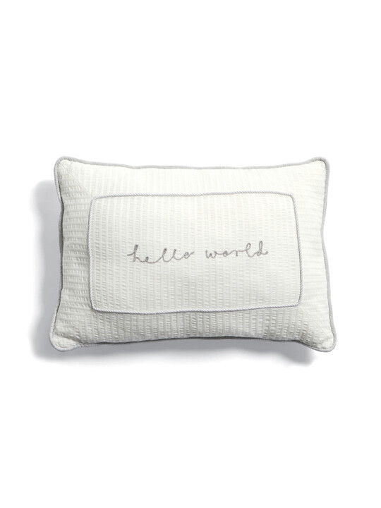 Welcome To The World Cushion - White image number 1