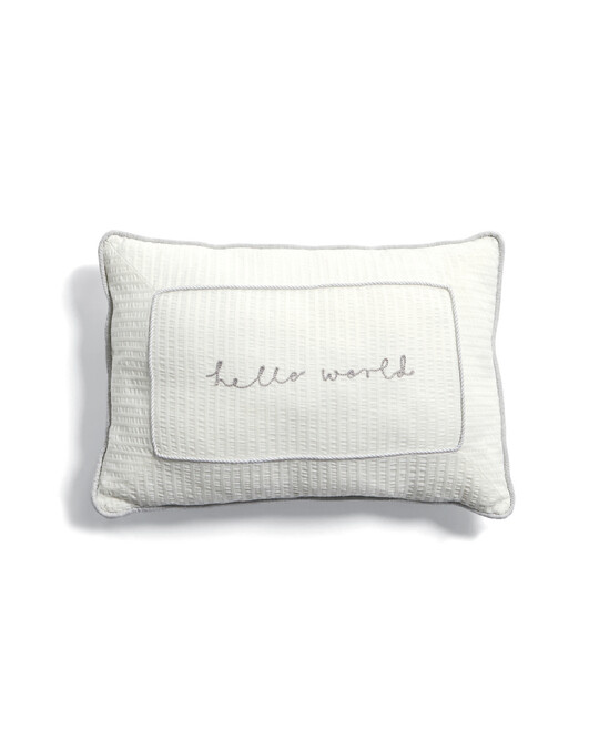 Welcome To The World Cushion - White image number 1