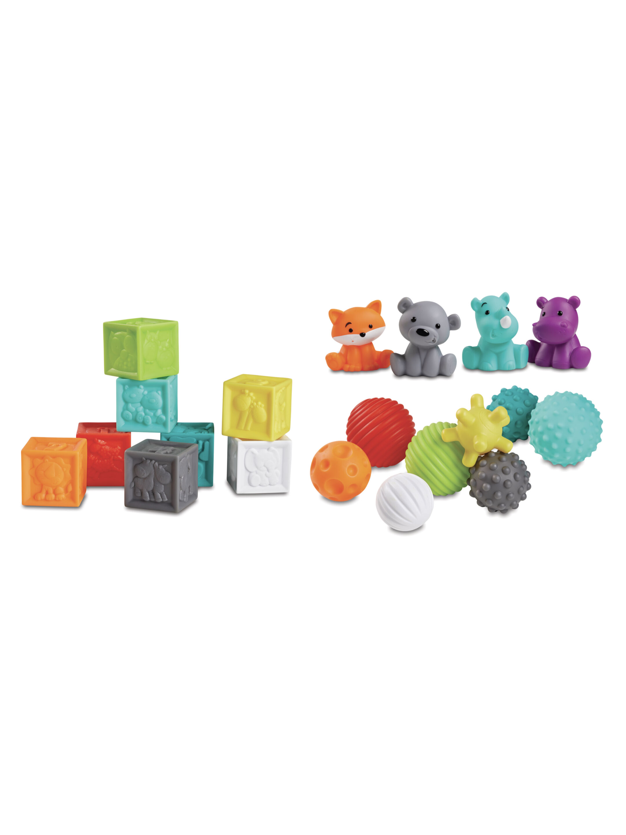 Infantino Balls, Blocks &amp; Buddies Activity Play Set - 20 Piece image number 1