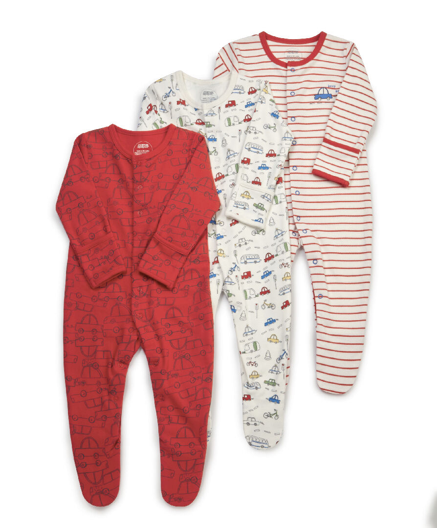 Transport Sleepsuits 3 Pack image number 1