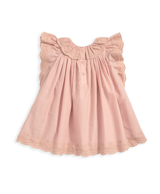 Broderie Frill Dress - Pink image number 3