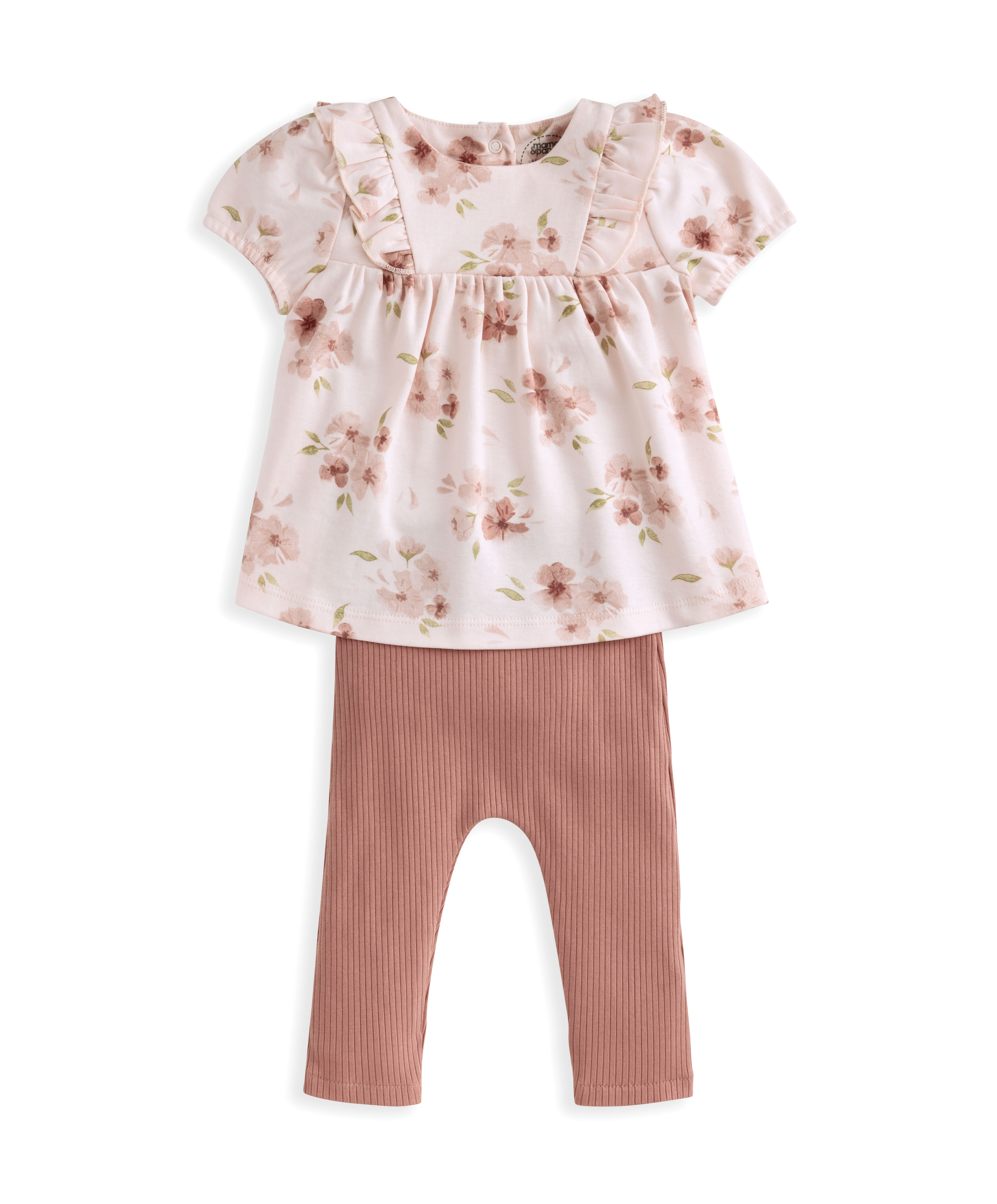 Floral T-Shirt & Leggings Set image number 2