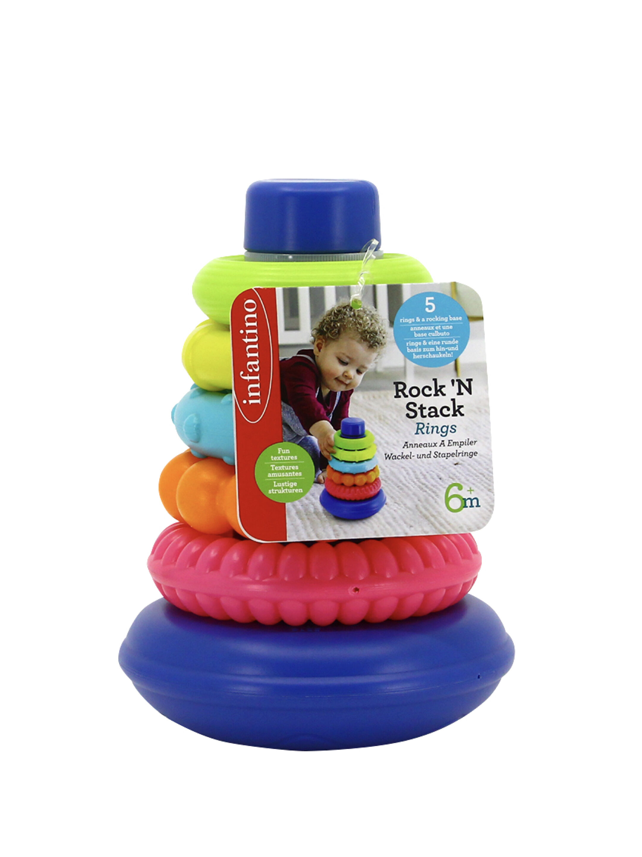 Infantino Rock 'N Stack Rings - Multicoloured image number 3