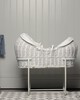 White Wicker Moses Basket with Cotton Cover - Little Forest image number 3