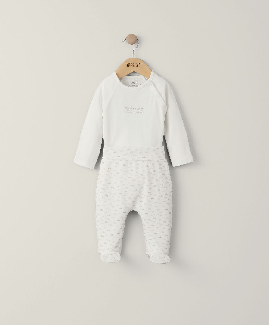 2 piece Welcome To The World Top & Cloud Legging Set image number 1