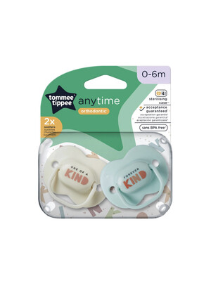 Tommee Tippee Closer To Nature Any Time Soothers 2x 0-6M /