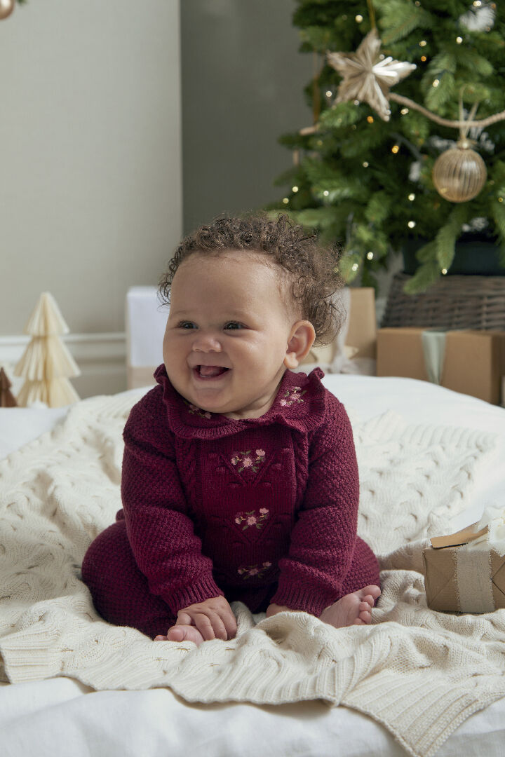 Burgendy Soft Knit Romper