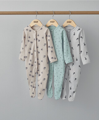 Mamas & Papas 3 Pack Orchard Sleepsuits