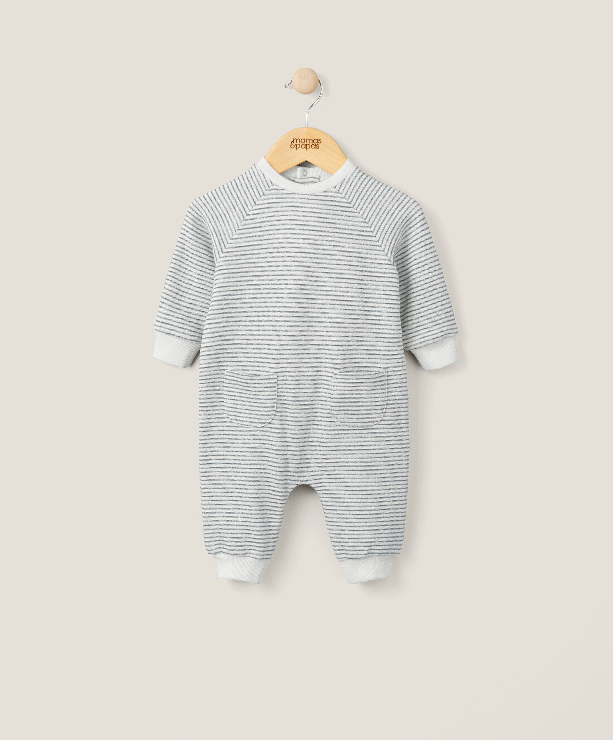 Oversized Stripe Romper - Blue image number 1