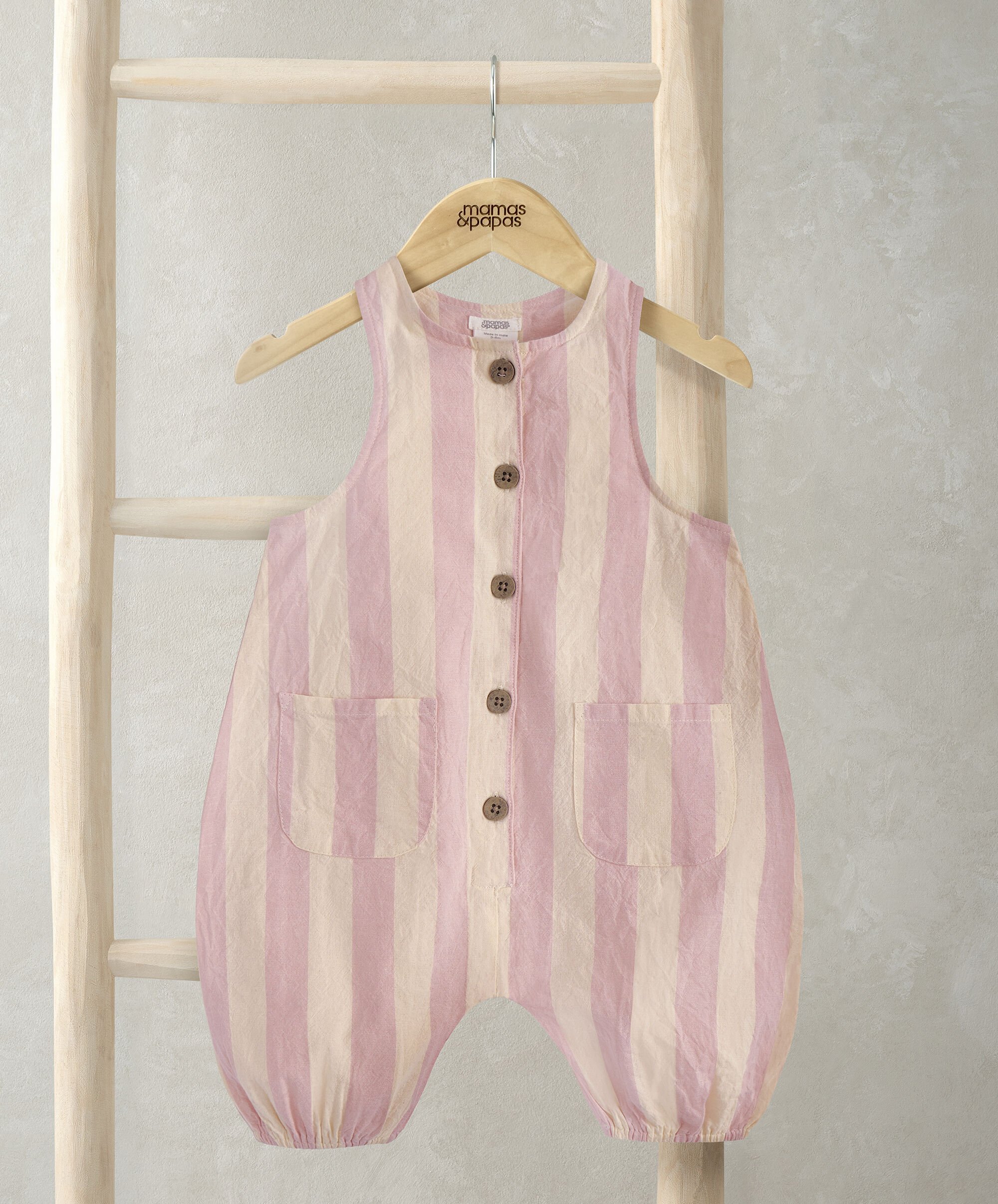 Pink Striped Romper