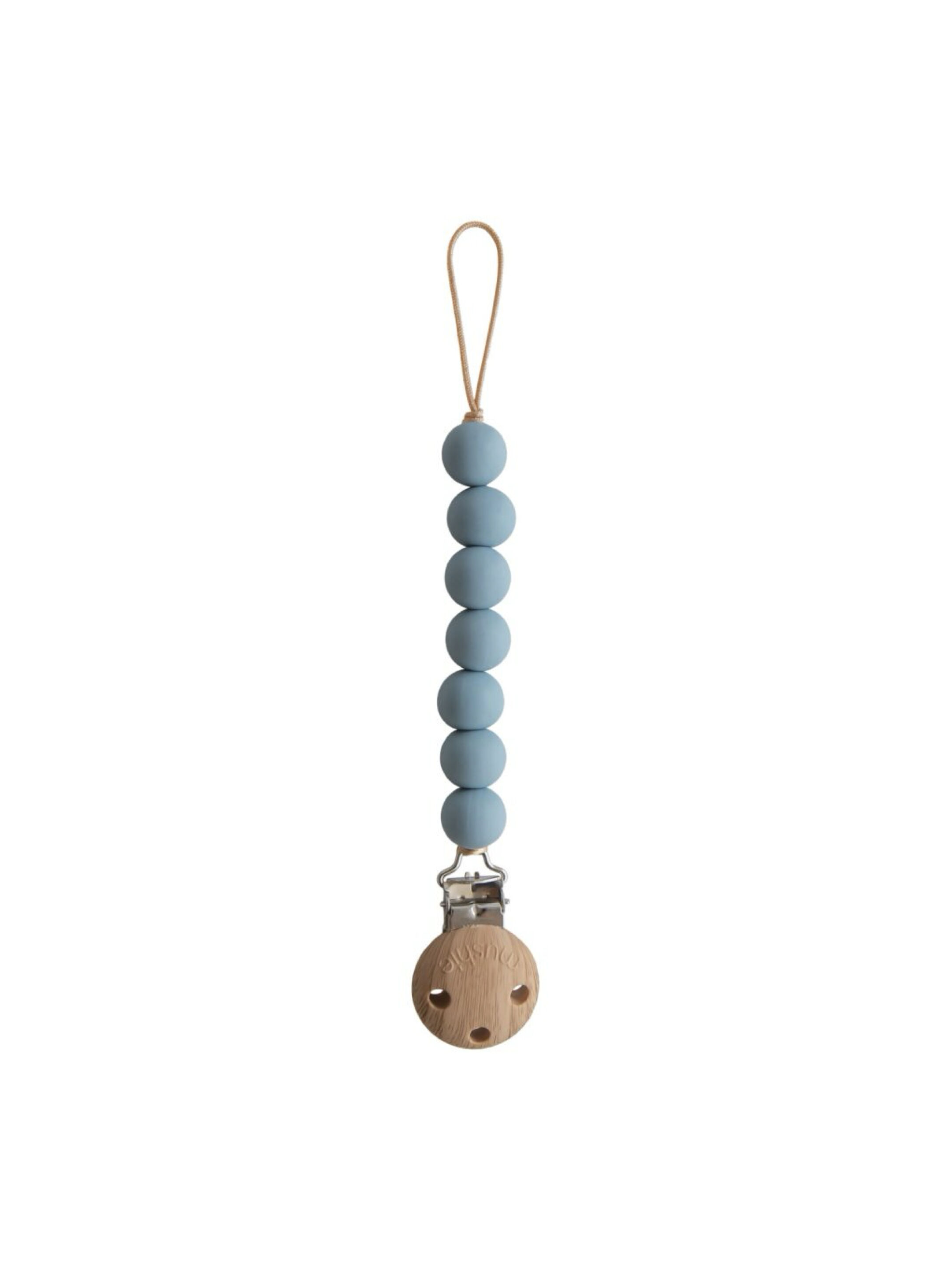 Mushie Pacifier Clips Halo Cadet Blue image number 3